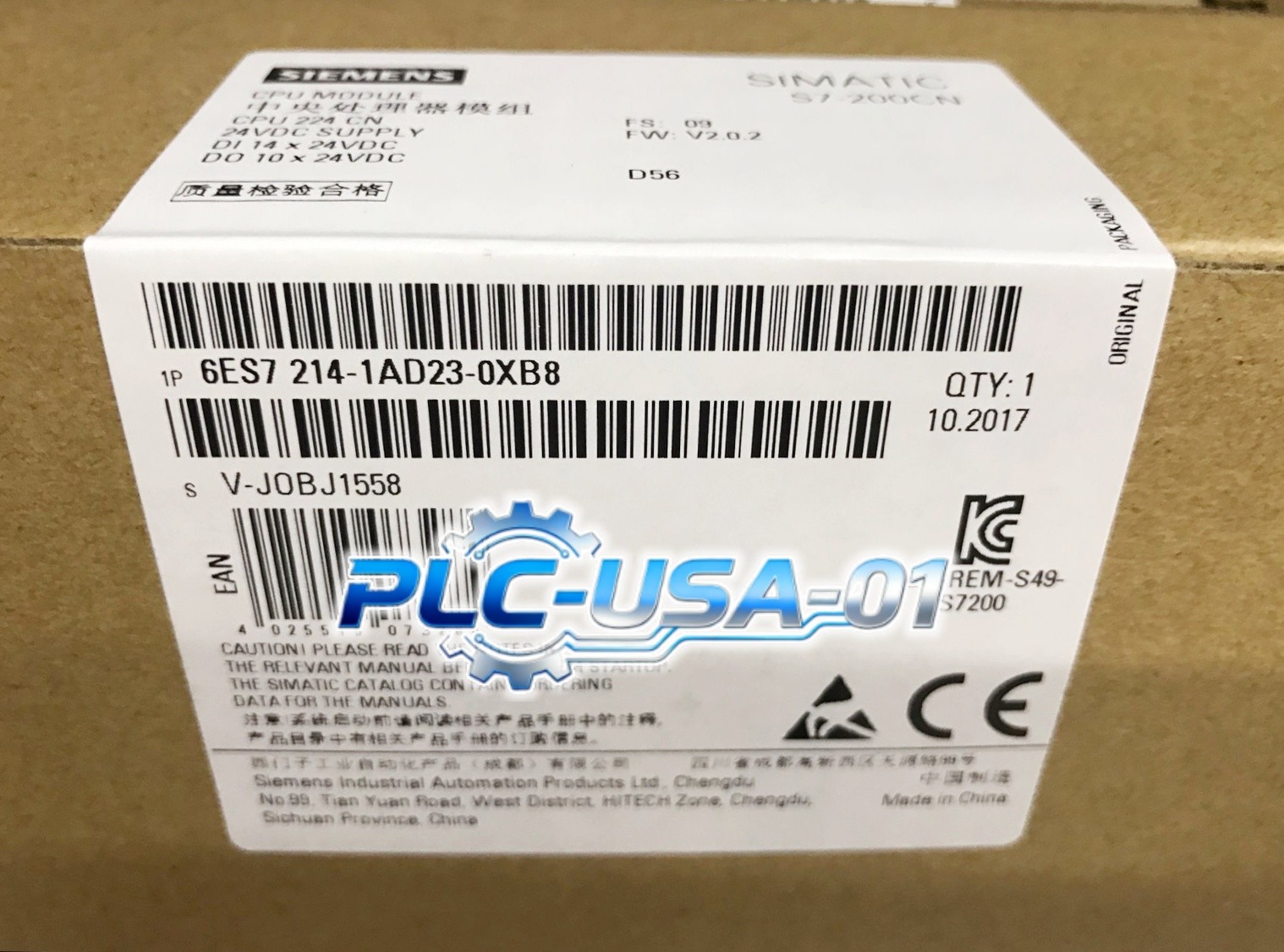 1PCS Brand New Siemens 6ES7214-1AD23-0XB8 6ES7 214-1AD23-0XB8 Fast shipping