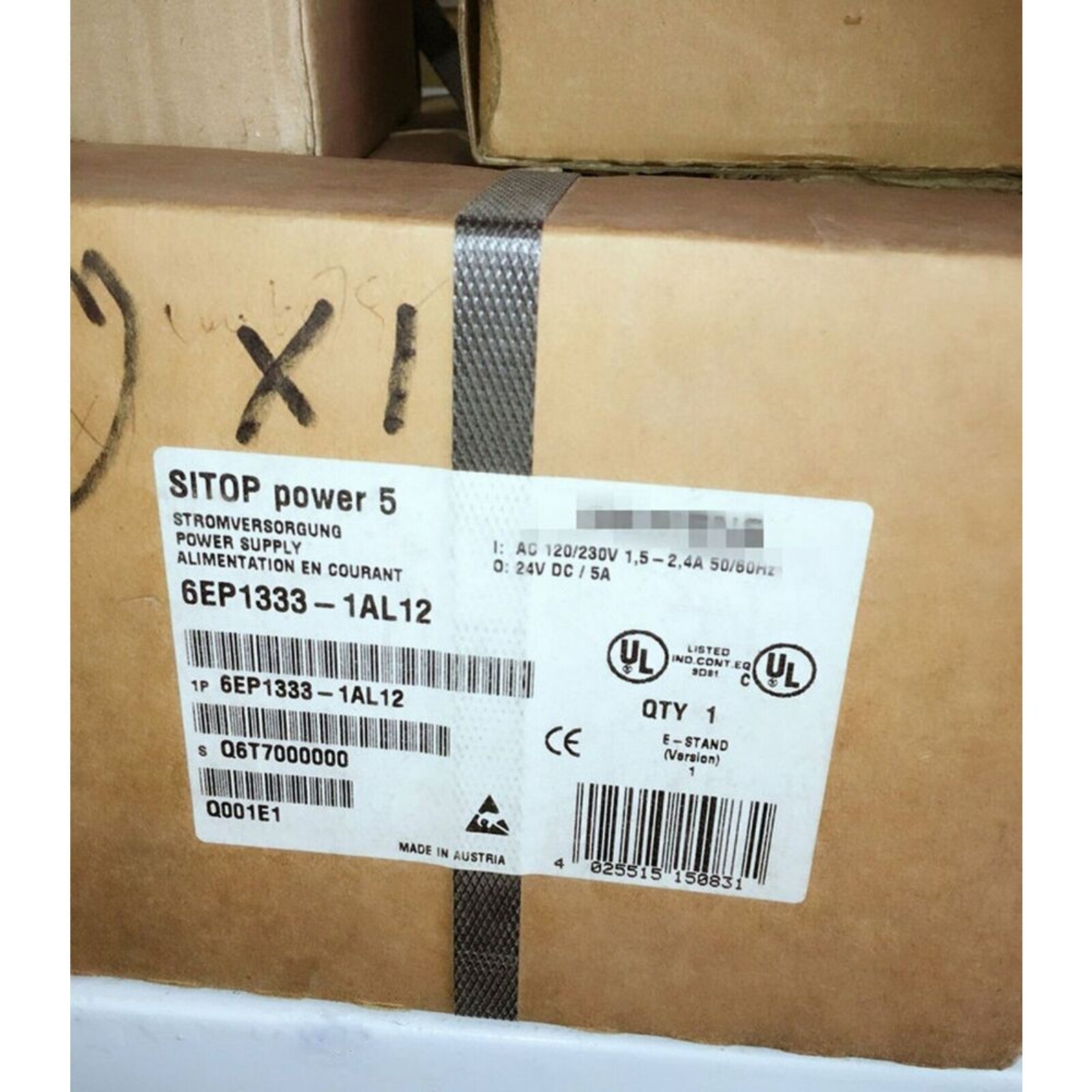 New Siemens 6EP1333-1AL12 SITOP Power 5 A Stabilized Power Supply 6EP1 333-1AL12