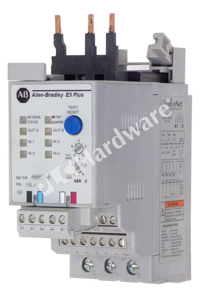 Open Pre-owned Allen Bradley 193-EC2BB /C E3 Plus 3-15A Motor Protection Relay