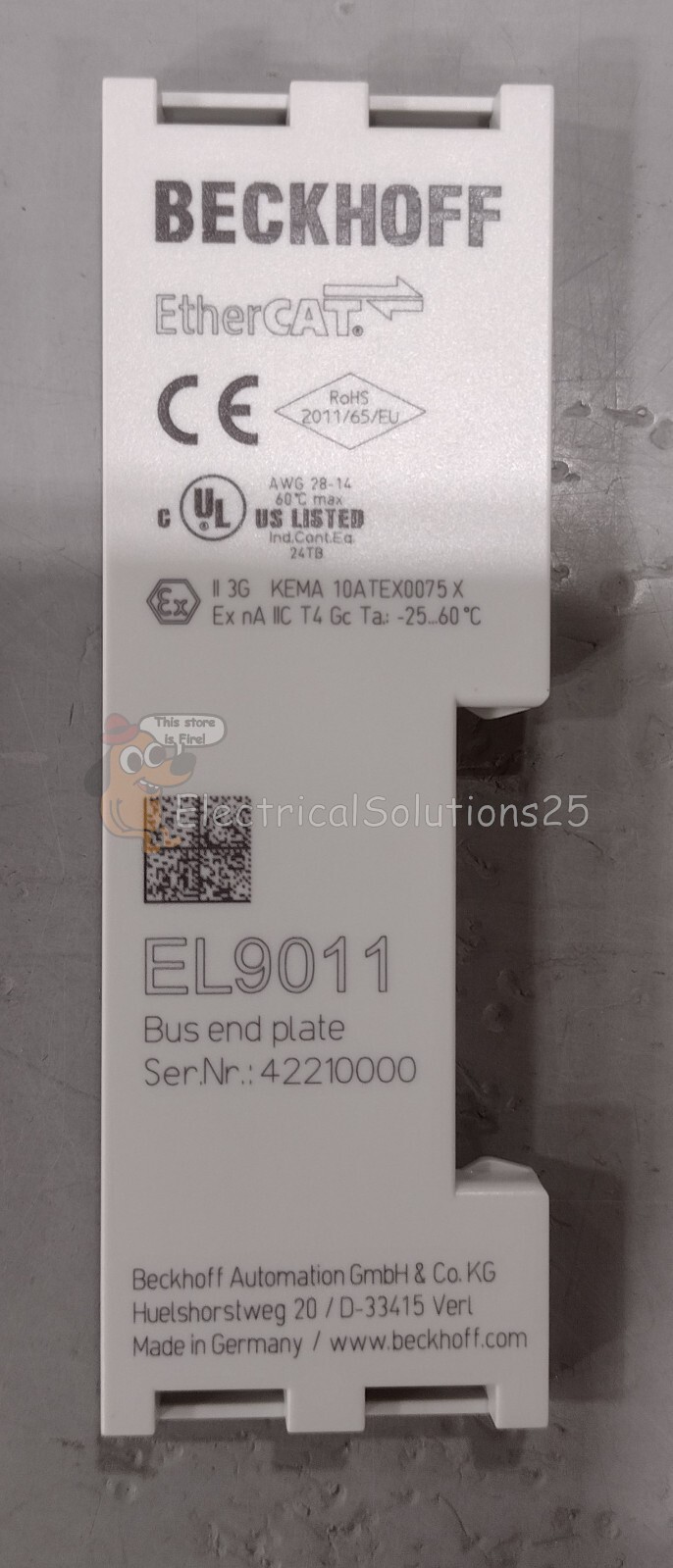 NEW BECKHOFF EL9011 COVER FREE SHIPPING