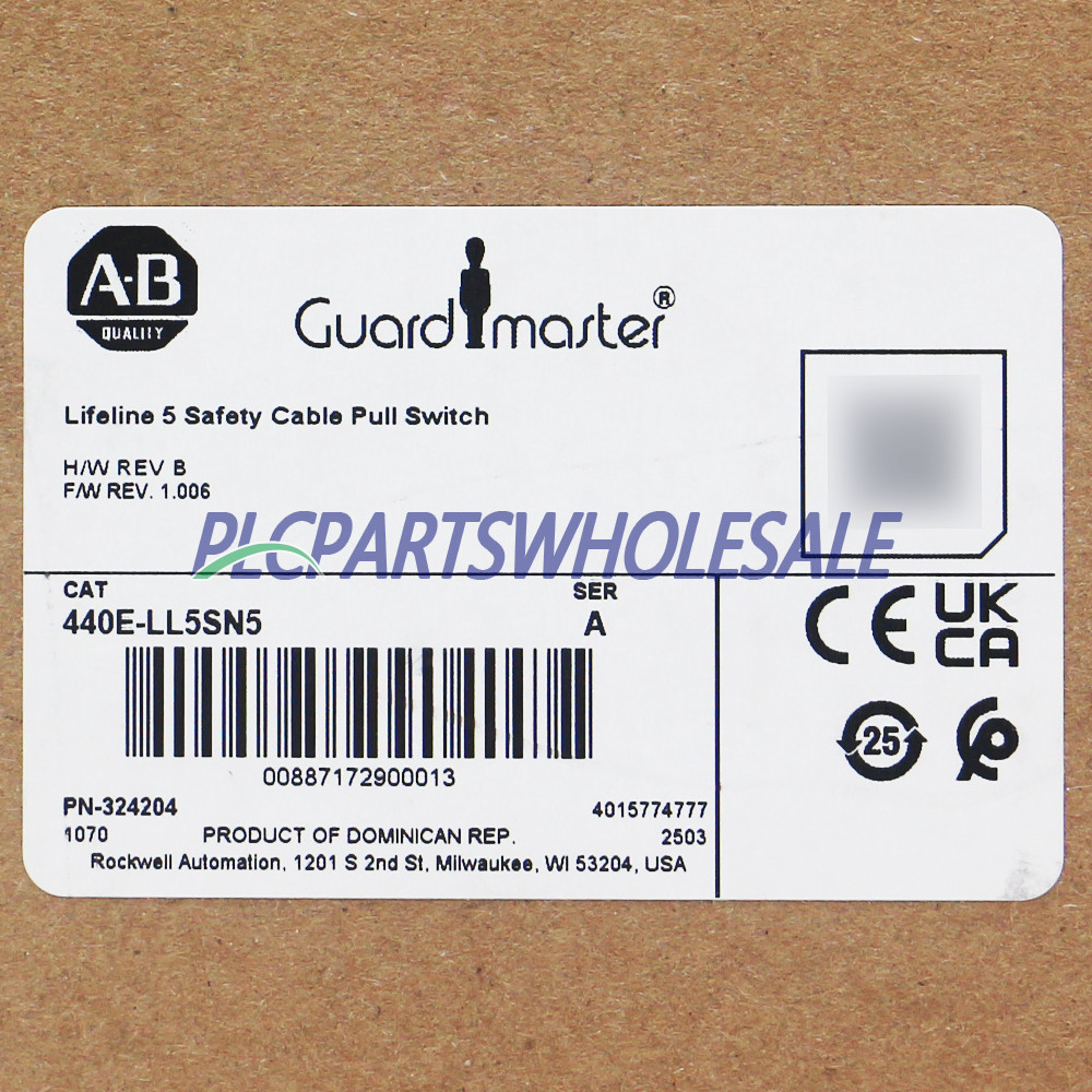 New Allen Bradley 440E-LL5SN5 Guardmaster Lifeline 5 Cable-Pull Safety Switch