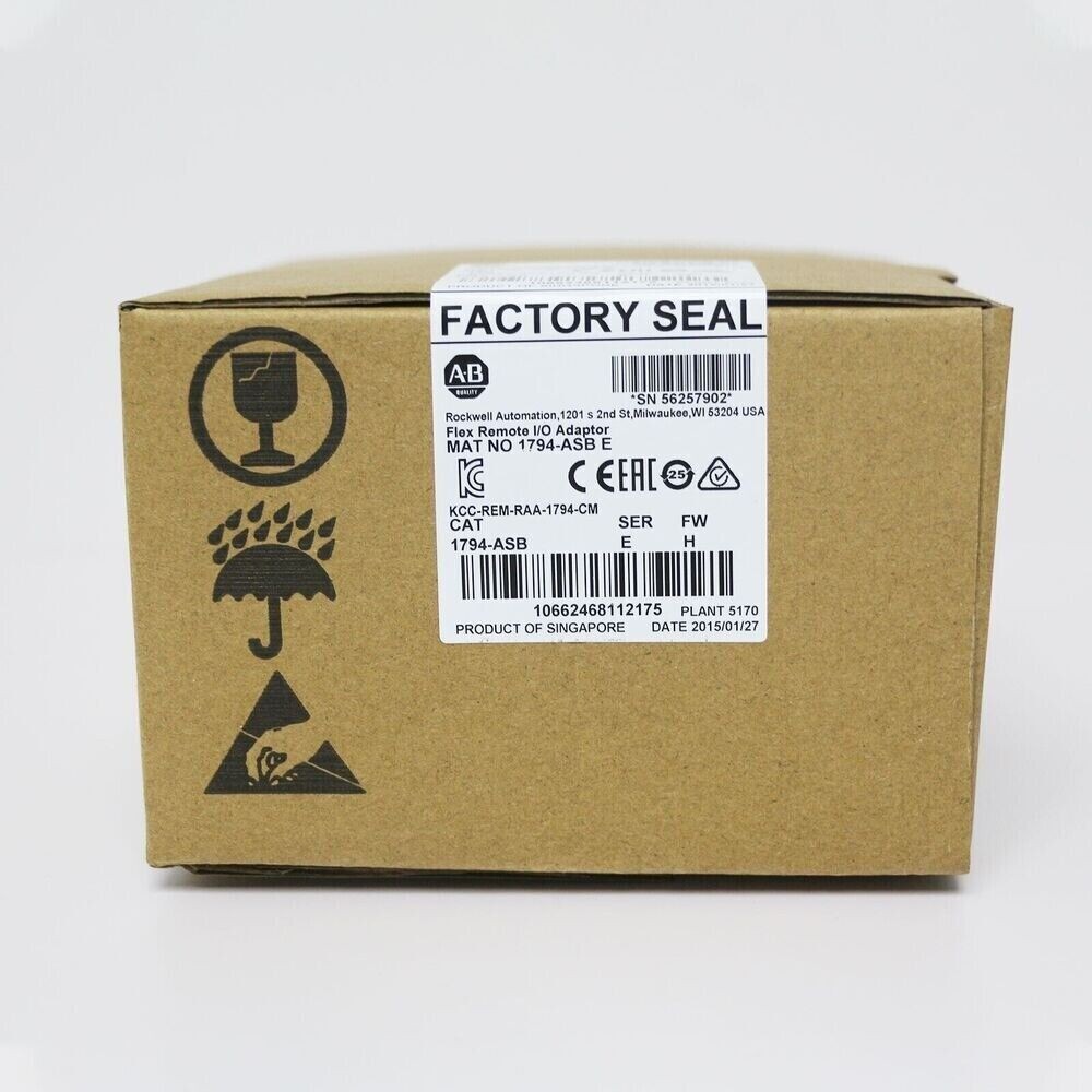 New Factory Sealed Allen-Bradley 1794-ASB SER E Flex Remote I/O Adapter