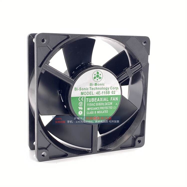 1PCS Bi-Sonic Fan 4E-115B 02 AC115V All-Metal Axial Flow Fan 12038 12cm