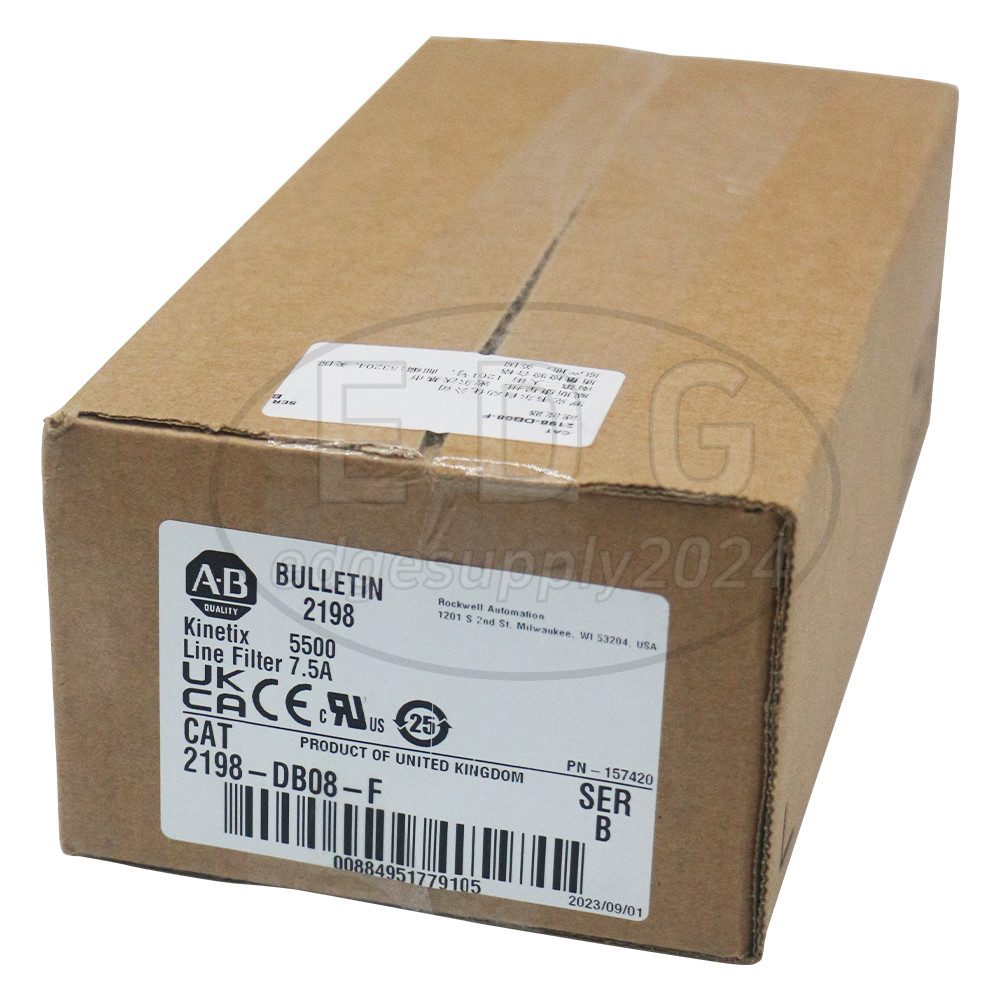 New AB 2198-DB08-F Kinetix 5500 8 Amp single and three phase EMC line filter