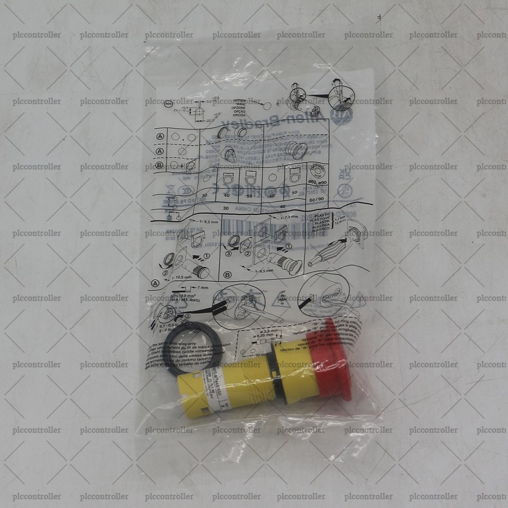 New Allen Bradley 800FD-MT44ER02 22mm Twist-to-Release E-Stop Push Button