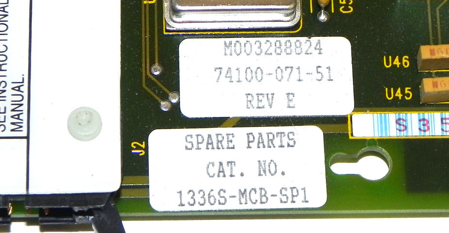 ALLEN BRADLEY 1336S-MCB-SP1 MAIN CONTROL PCB 1336SMCBSP1 REV. E