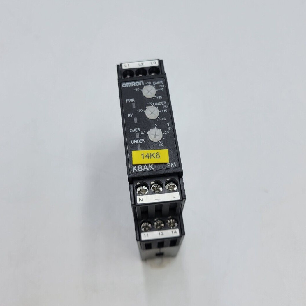 Omron K8AK-PM2 Measuring & Monitoring Relay 4.4VA 3PH 380-480VAC 5A 250VAC/30VDC