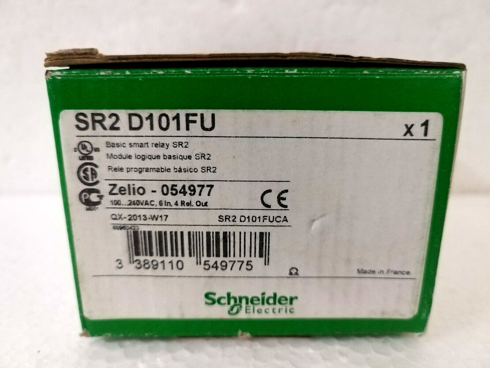 SR2D101FU Compact Smart Relay, Zelio Logic, 10 I/O, 100…240 V AC US Free TAX