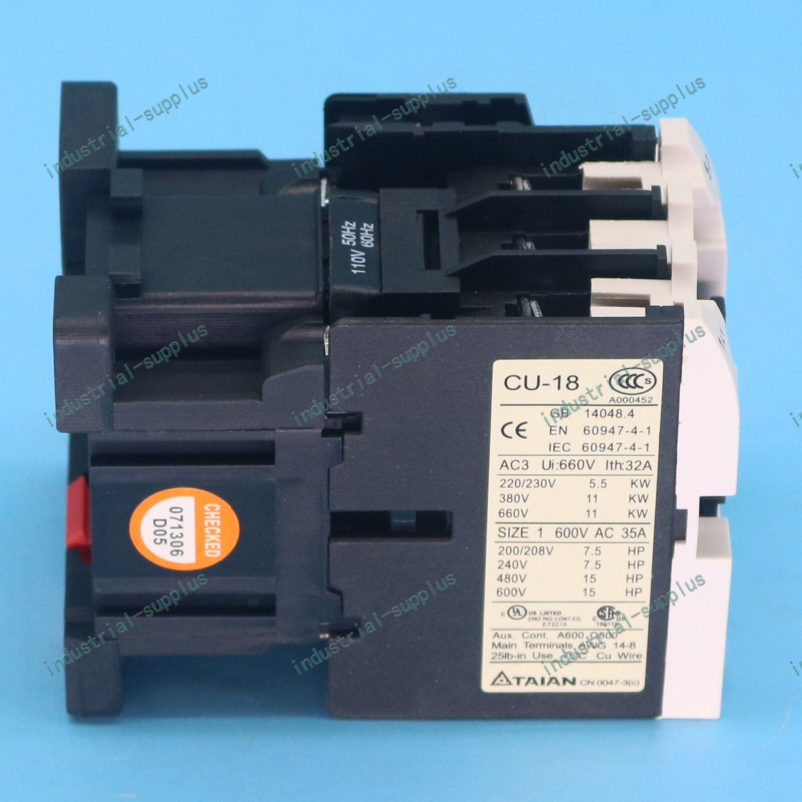 1PCS NEW For TECO CU-18 110V AC contactor Fast delivery in box