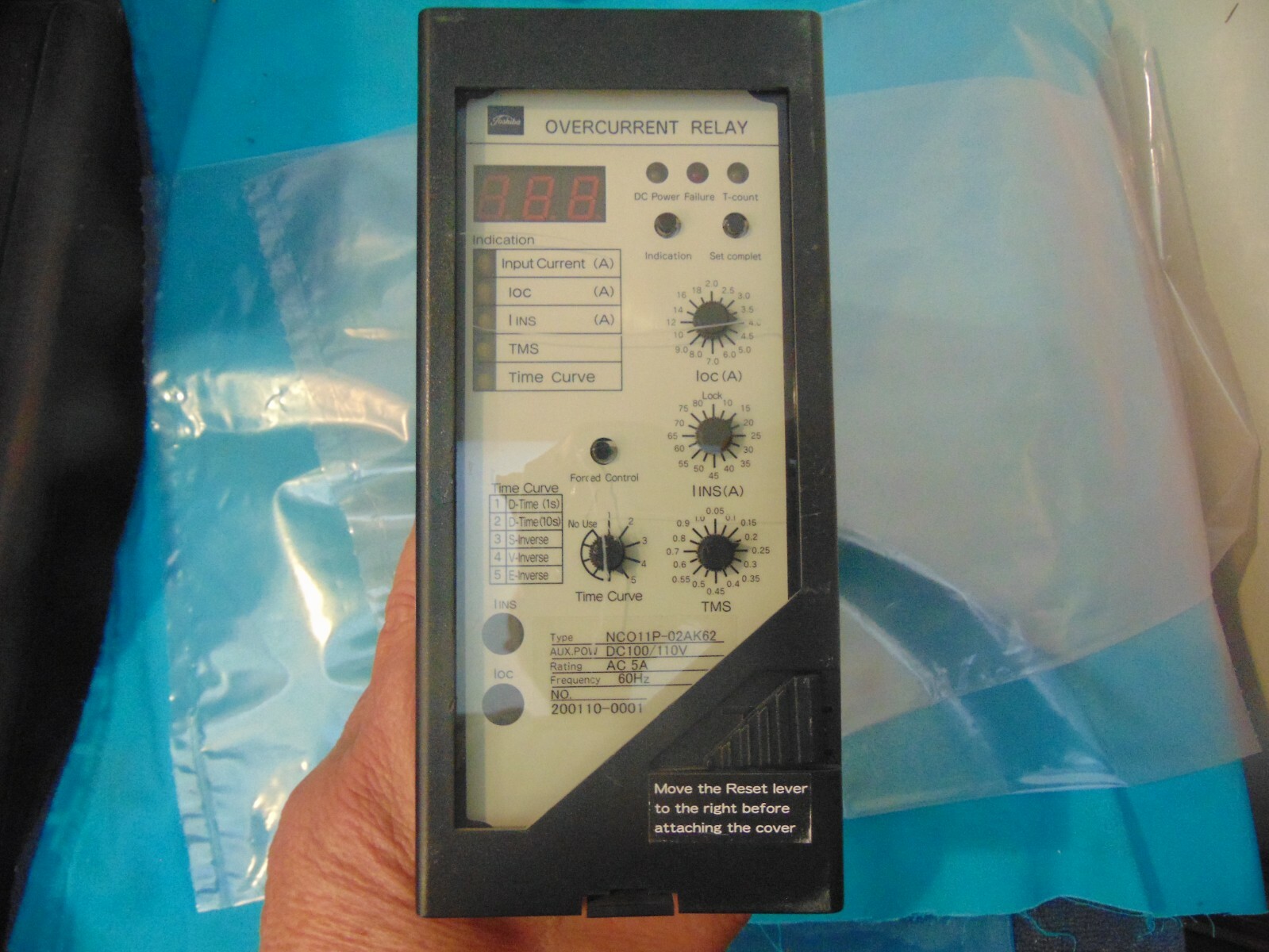 Toshiba TOSMAP GE Turbine Generator Control- NCO11P-02AK62 5P2T0798P101 OC Relay