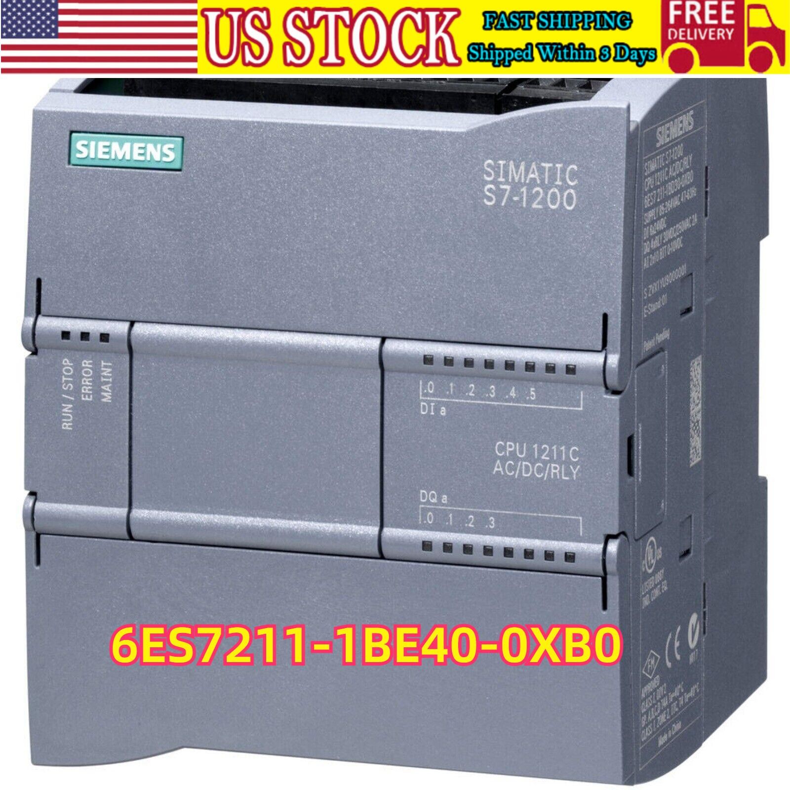 New Siemens 6ES7 211-1BE40-0XB0 SIMATIC S7-1200 CPU 1211C 6ES7211-1BE40-0XB0