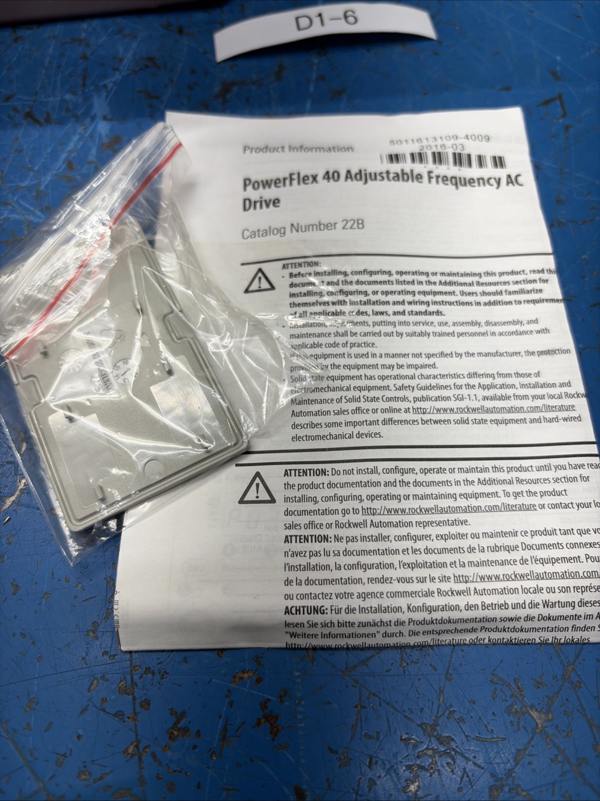 22B-A2P3N114 New PowerFlex 40- 0.4 kW (0.5 HP) AC Drive 22B-A2P3N114 Ser A NNB