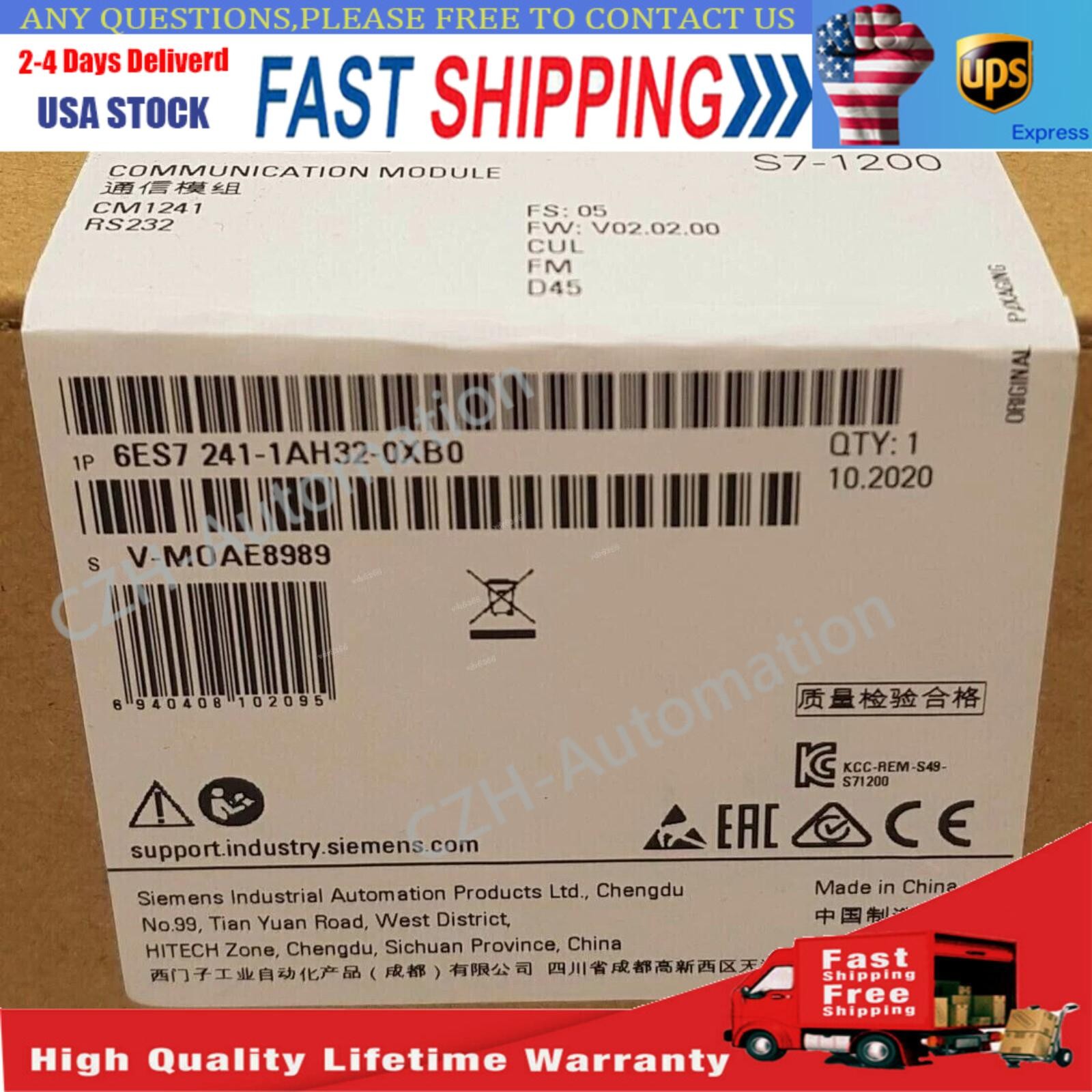 New Siemens 6ES7 241-1AH32-0XB0 6ES7241-1AH32-0XB0 SIMATIC CM 1241 US FREE TAX