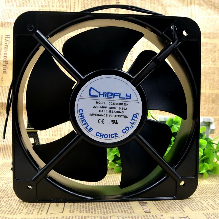 1 PCS CHieFLY Fan CC20060B220H AC220V 0.50A 20060 20cm 2 wire