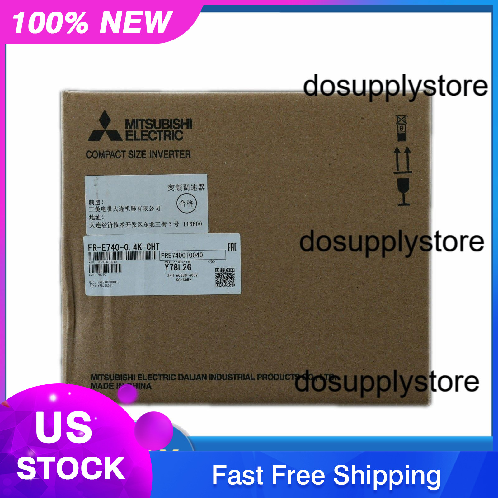 1PC Mitsubishi FR-E740-0.4K-CHT Inverter 0.4KW 380V New Fast Shipping