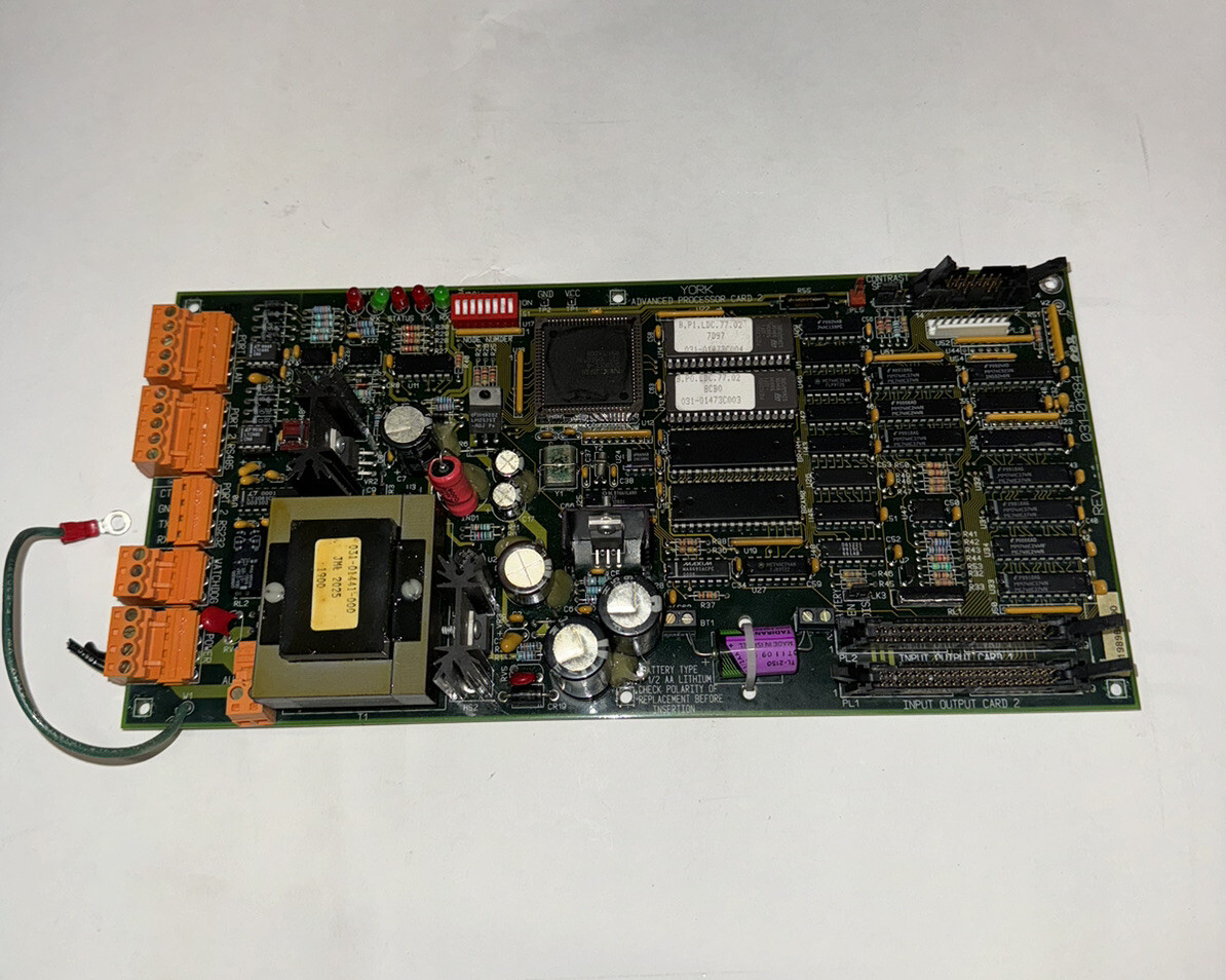 York 031-01384-002 Chiller Advanced Processor Card 2 Board PLC