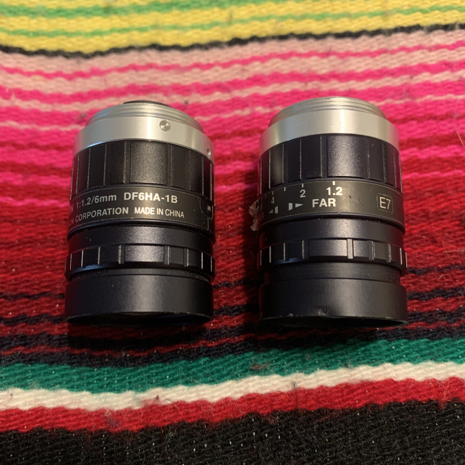 Lot of 2 Fujinon 1:1.2 6mm DF6HA-1B Camera Lens