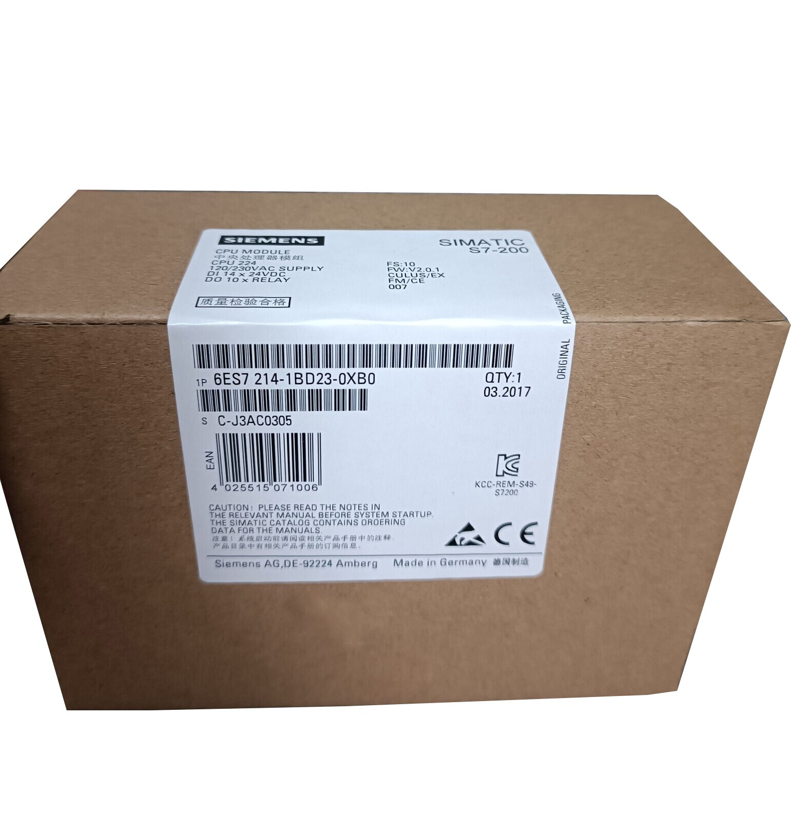 6ES7214-1BD23-0XB0 New Sealed Siemens PLC Module 6ES7 214-1BD23-0XB0 IPC