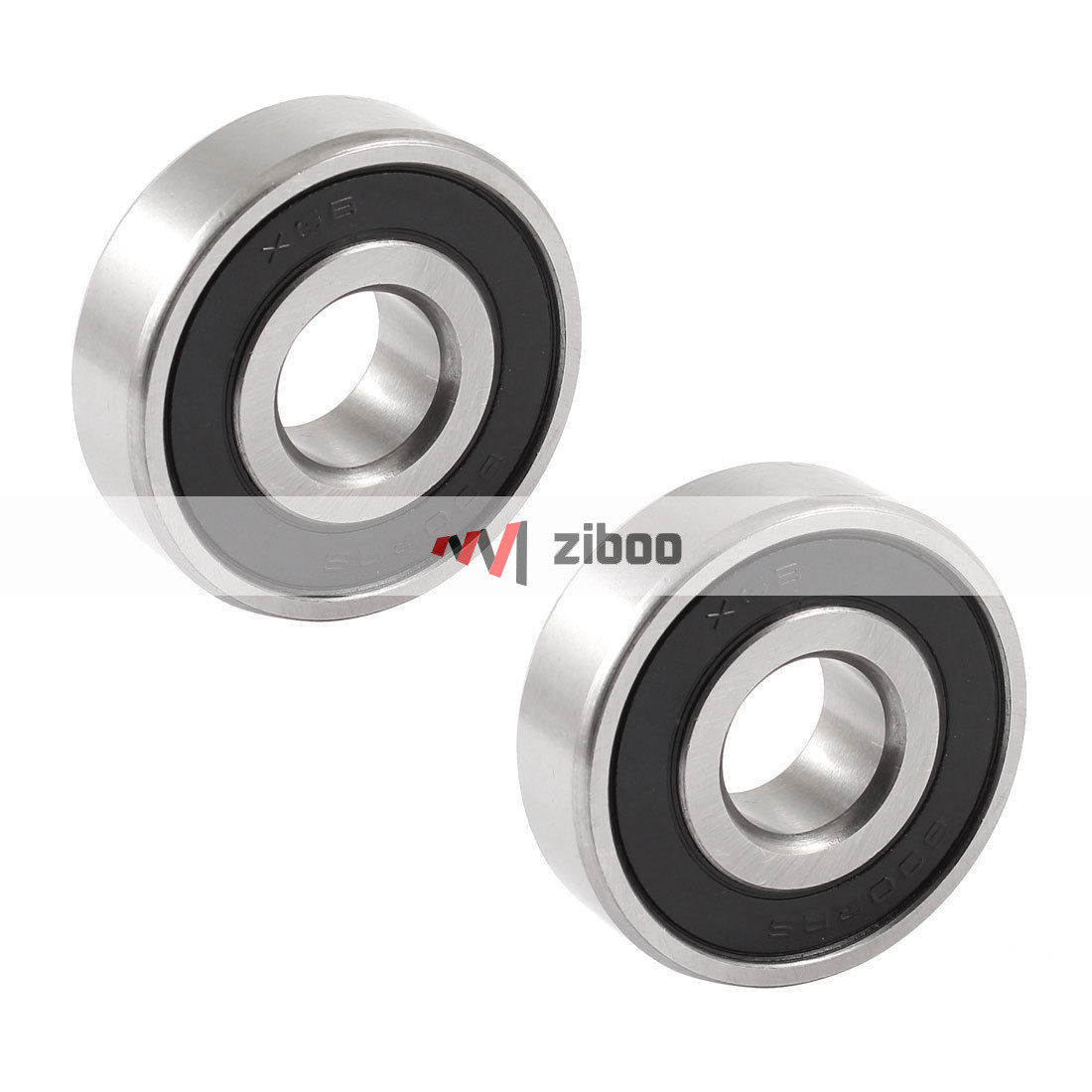 2 Pcs 6302RS 15x 42x 13mm Single RowDeep Groove Ball Bearing Silver ToneBlack✦Kd