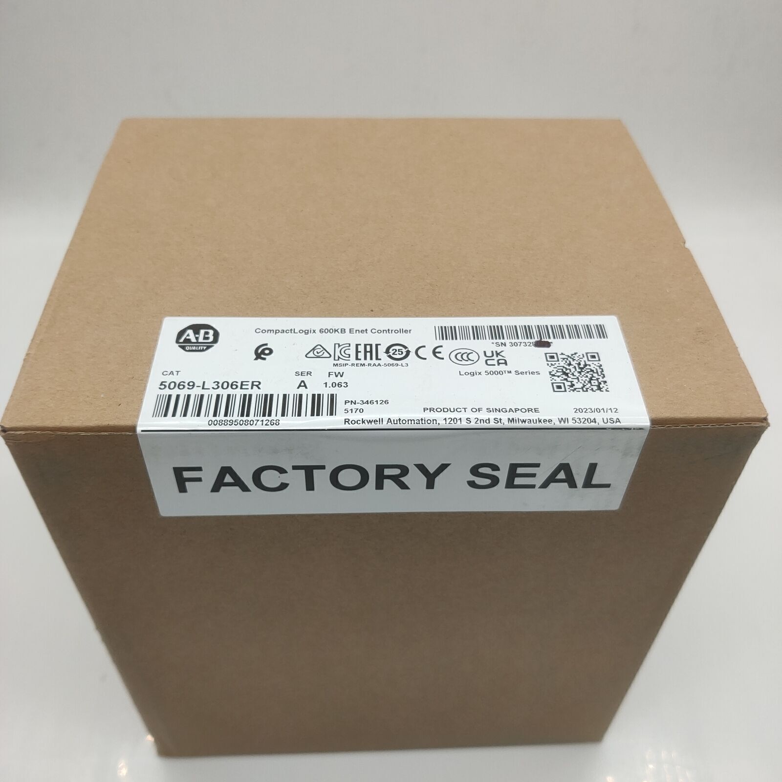 NEW Sealed Allen Bradley 5069-L306ER 600KB Enet Controller US Ship