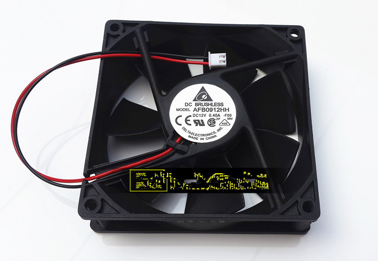 1 PCS Delta Fan AFB0912HH DC 12V 0.40A 9025 9CM 2 pin dual ball case fan