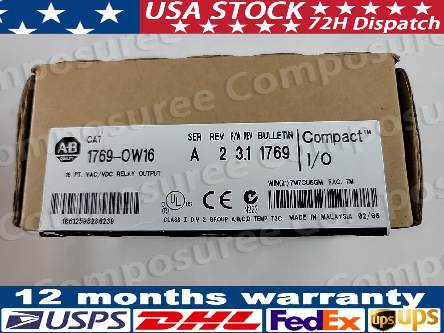 AB 1769-OW16 SER A Allen Bradley 1769OW16 CompactLogix Relay Output Module New