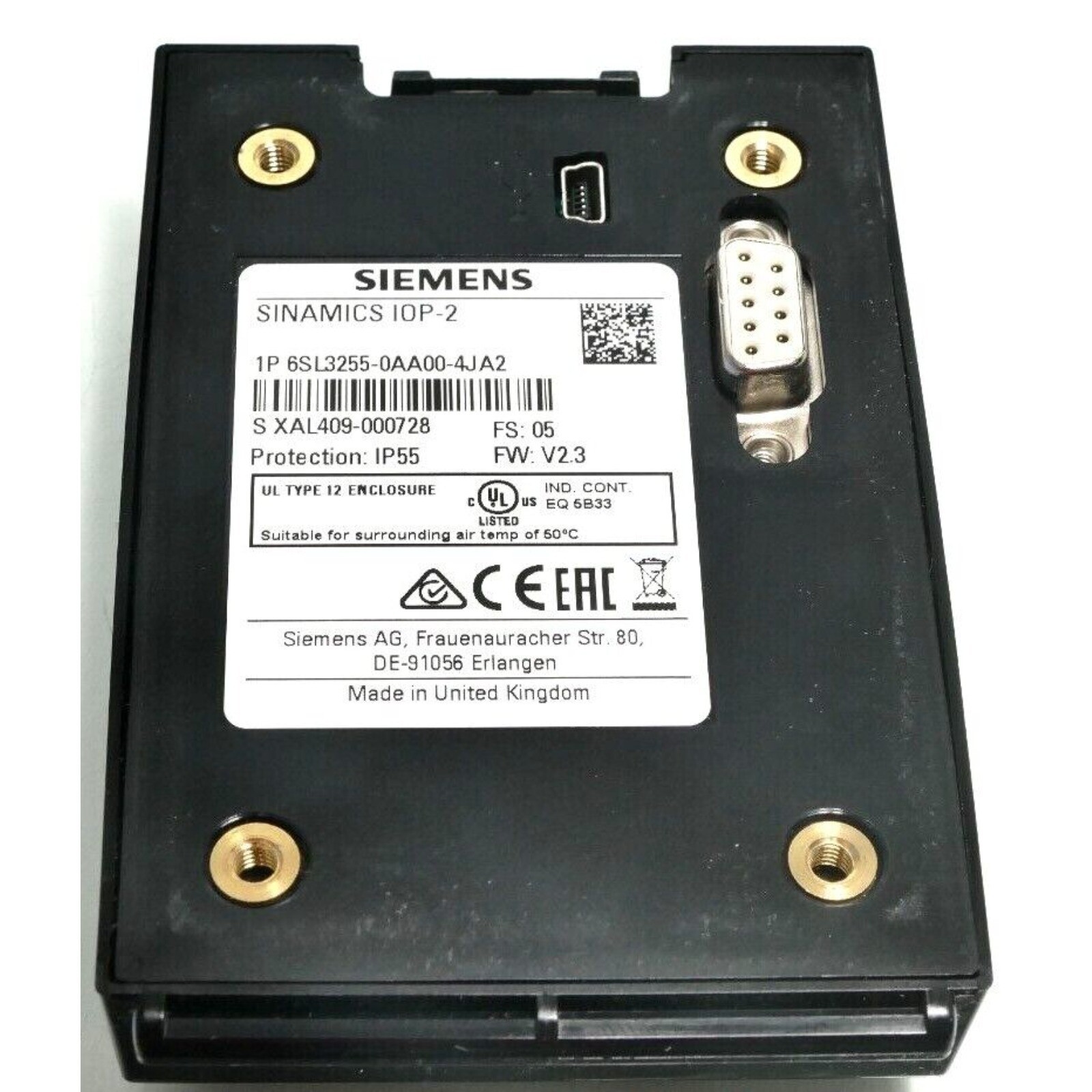 New Siemens 6SL3 255-0AA00-4JA2 6SL3255-0AA00-4JA2 G Intelligent Operator Panel