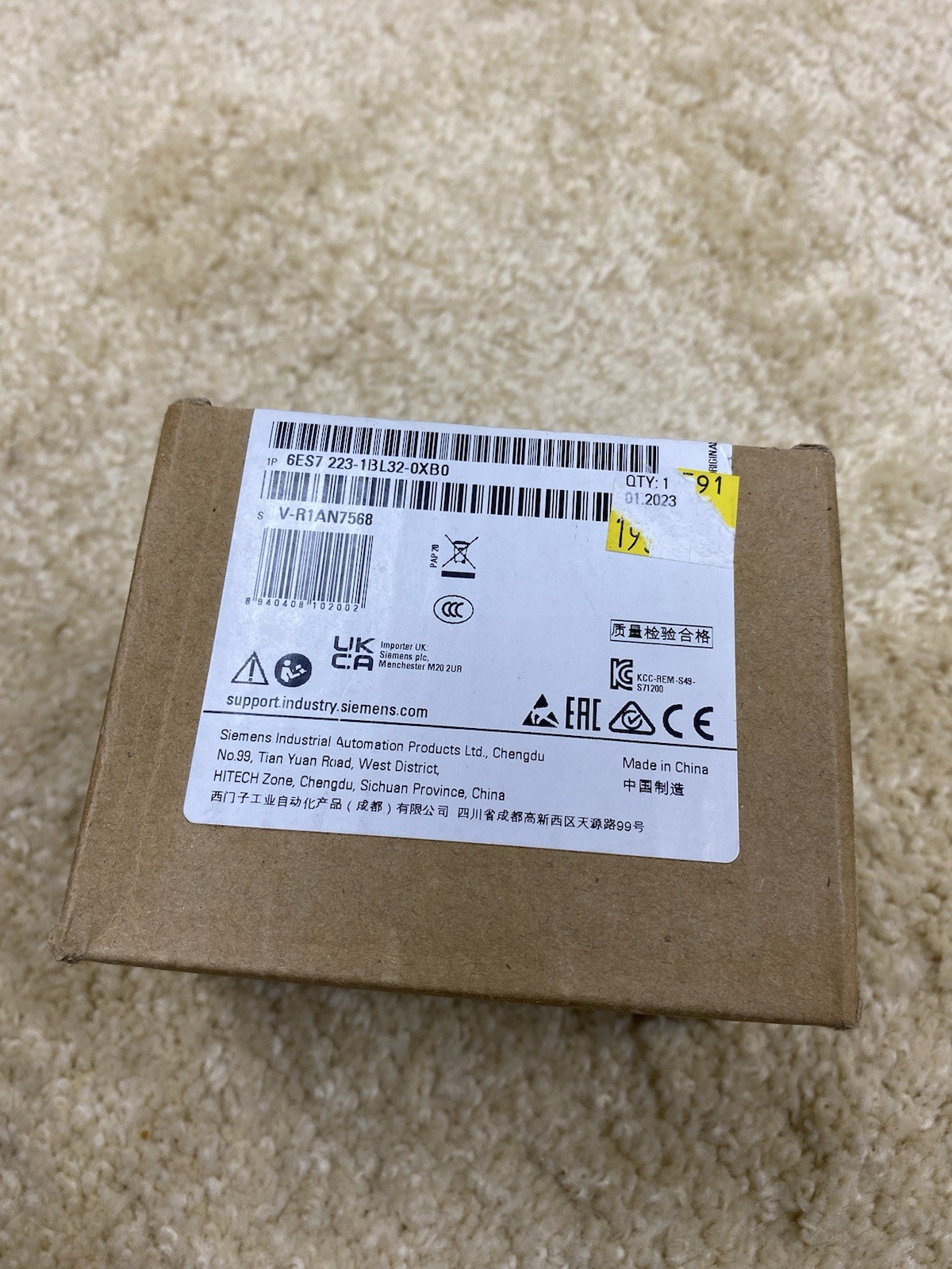 Siemens SIMATIC S7-1200 6ES7223-1BL32-0XB0 , SM 1223 Sealed