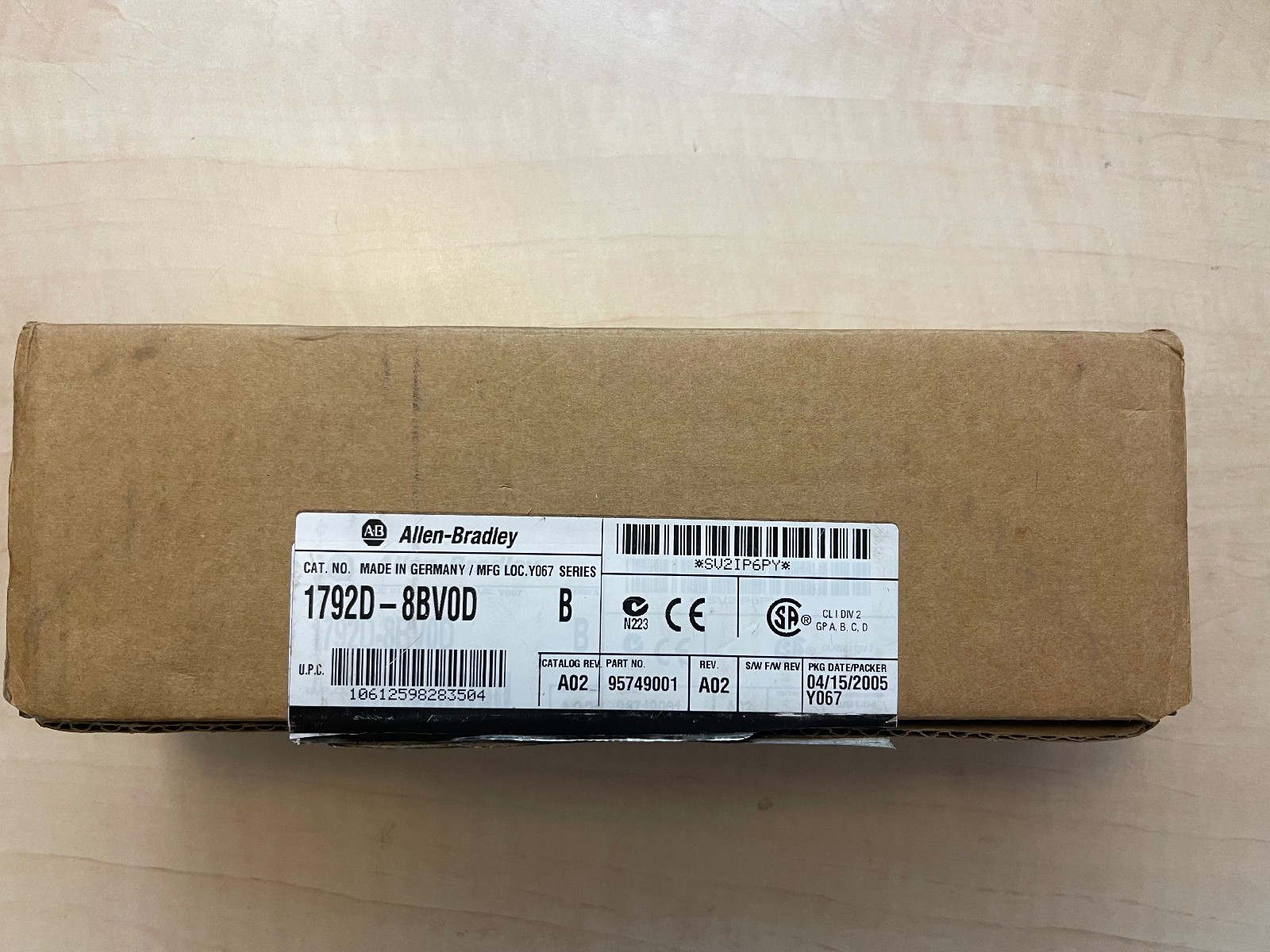 Allen-Bradley 1792D-8BV0D, ArmorBlock MaXum I/O Module, 8 Inputs (New-Open)