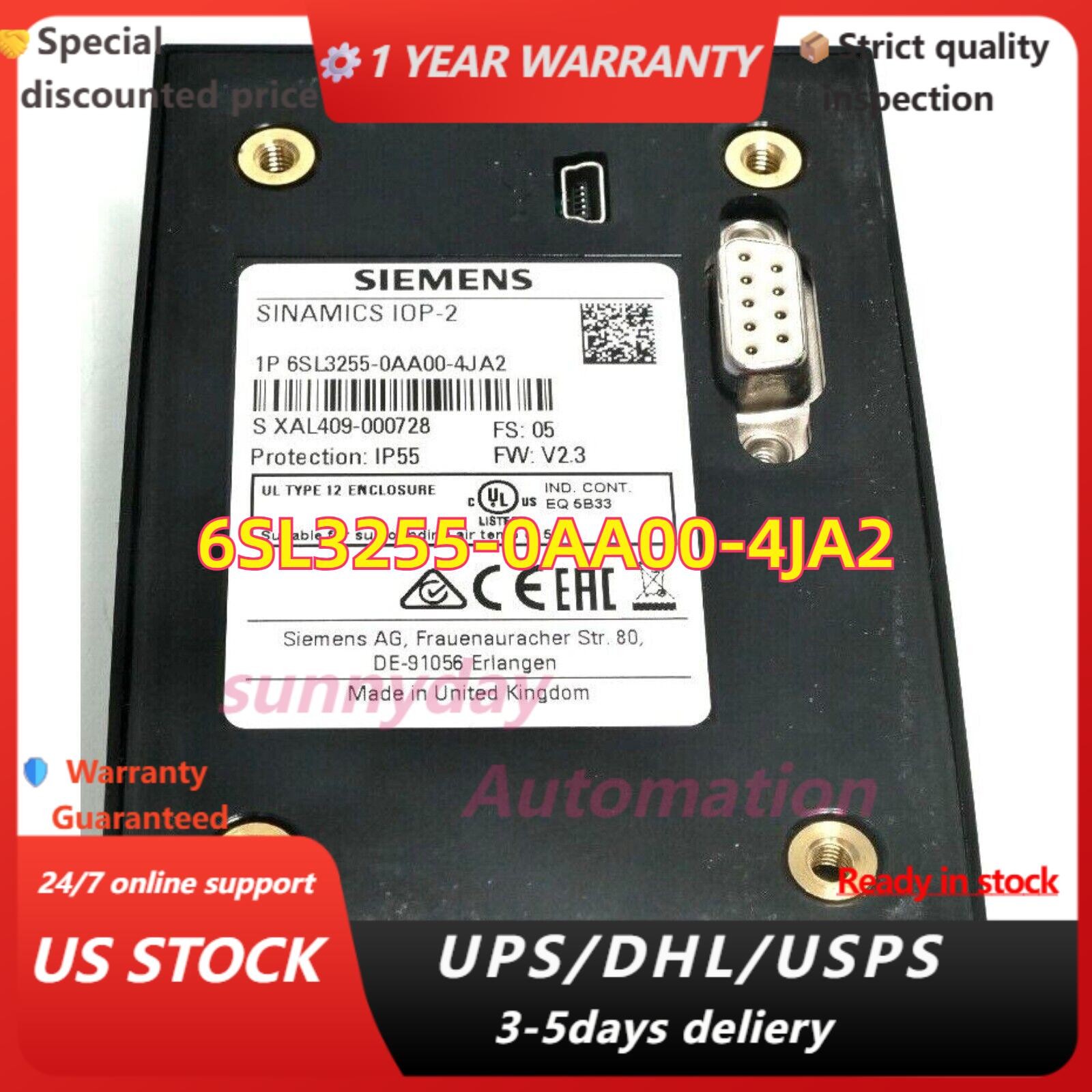 New Siemens 6SL3 255-0AA00-4JA2 6SL3255-0AA00-4JA2 G Intelligent Operator Panel