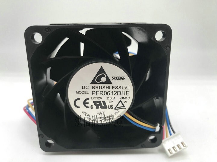 1 pcs Delta Fan PFR0612DHE 12V 2.00A 6038 6CM 4 pin large air cooling fan