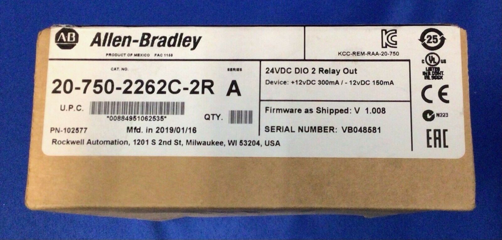 20-750-2262C-2R /A 750 24V Option Module Fast Delivery PLC Module