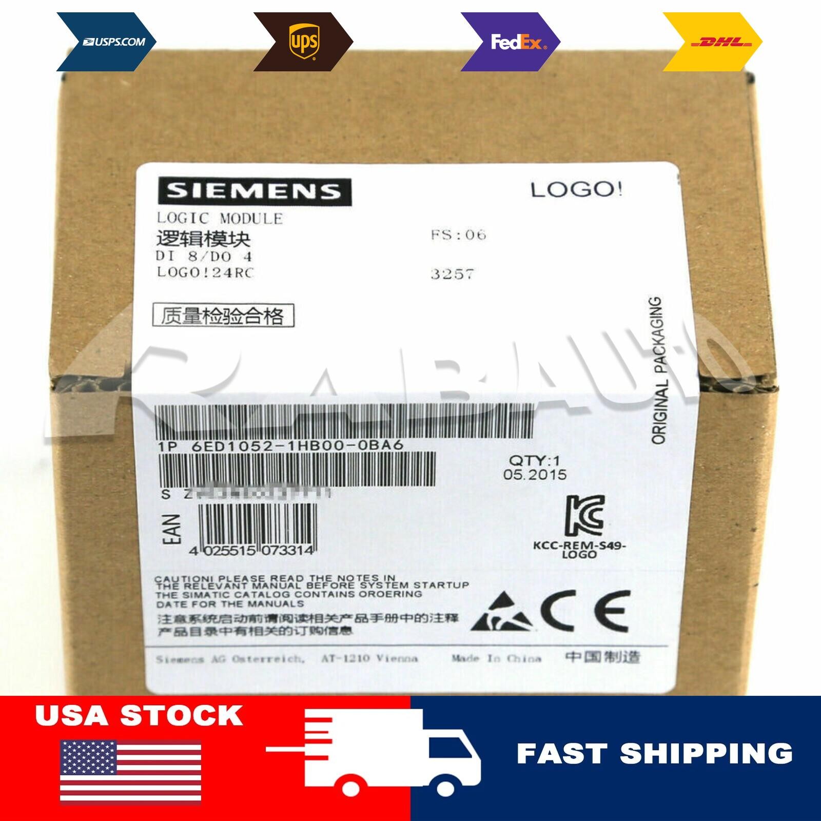 New Siemens 6ED1052-1HB00-0BA6 6ED1 052-1HB00-0BA6 LOGO 24RC logic module