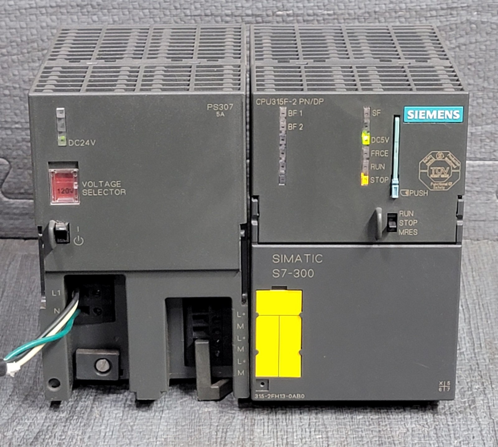Siemens 6ES7315-2FH13-0AB0 Simatic S7-300 CPU Power Tested + Power Supply