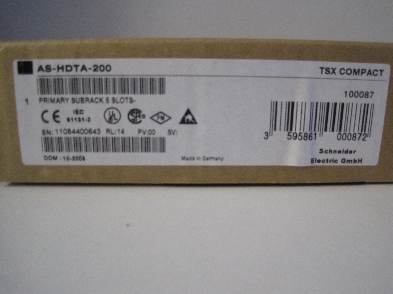 AEG Modicon SPS A120 DTA200 DTA 200 Baugruppenträger OVP versiegelt