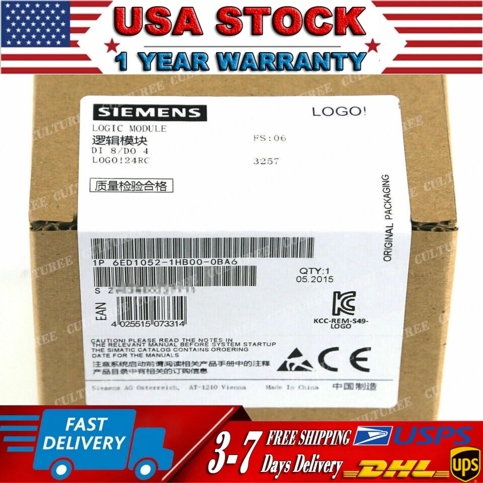 New Siemens 6ED1052-1HB00-0BA6 6ED1 052-1HB00-0BA6 LOGO 24RC logic module
