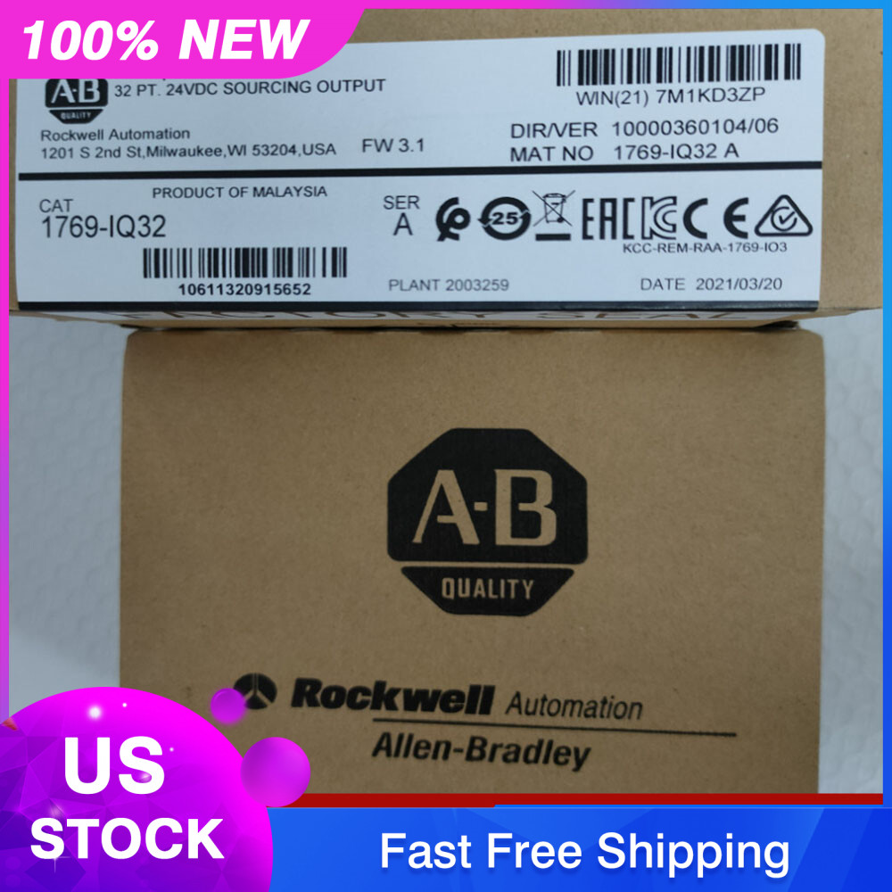 New Factory Sealed AB 1769-IQ32 /A CompactLogix 24V DC Input Module 1769IQ32