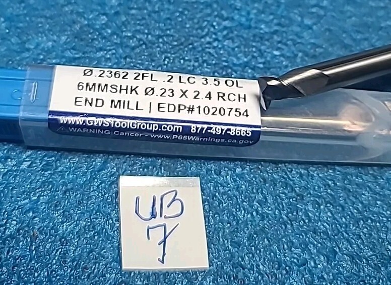 GW .2362 2FL .2 LC 3.5 OL 6 MM SHK .23 X 2.4 RCH END MILL 2 PCS