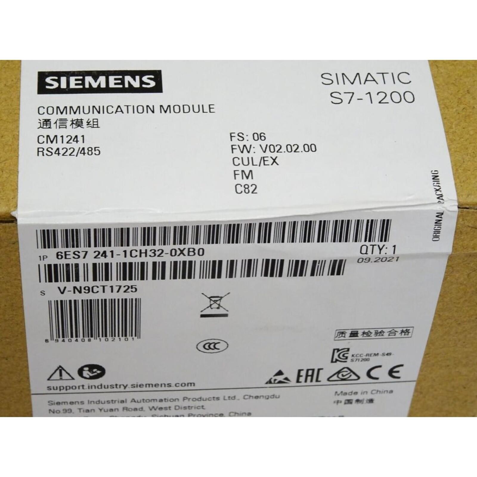 New Siemens 6ES7241-1CH32-0XB0 6ES7 241-1CH32-0XB0 SIMATIC S7-1200 CM 1241