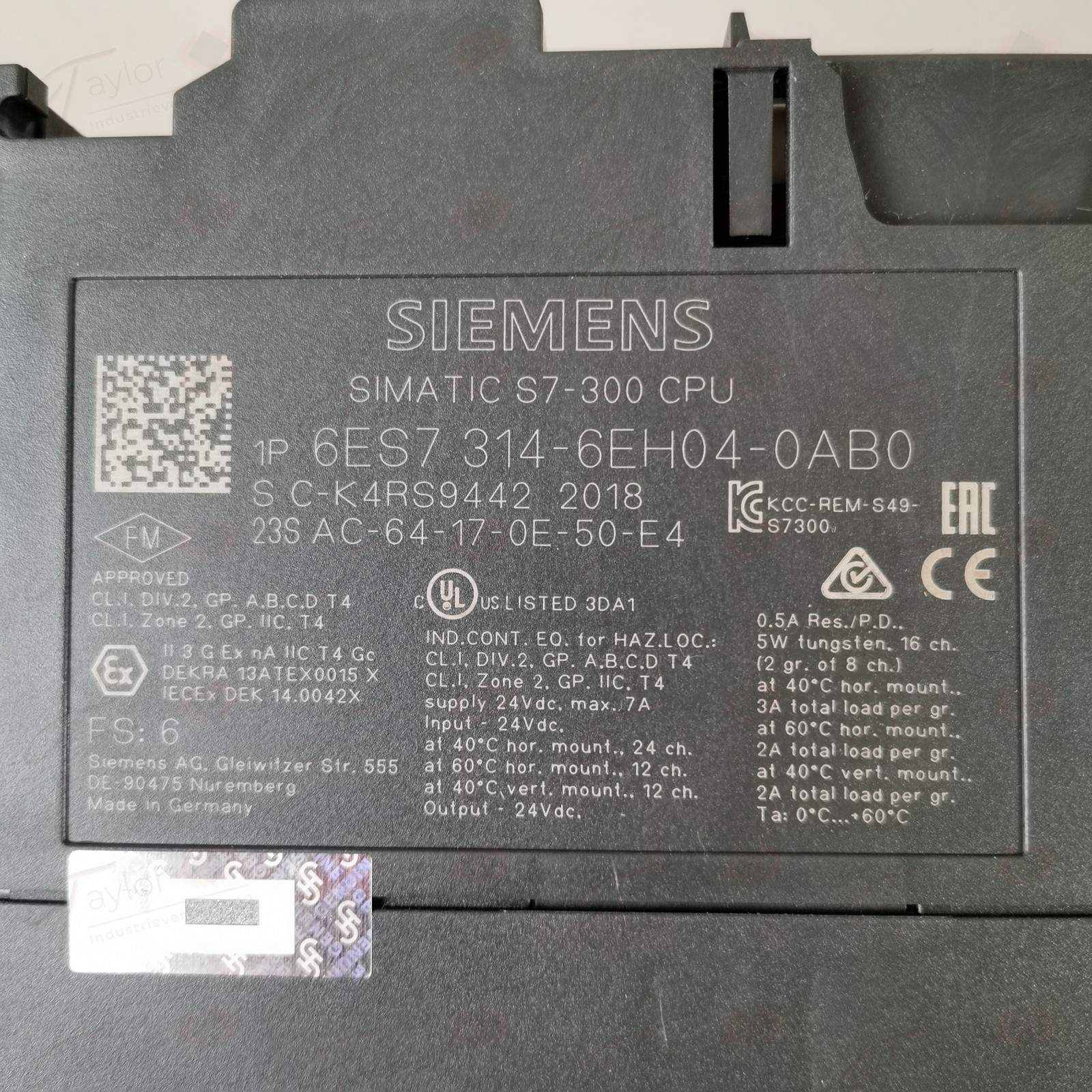 Siemens 6ES7 314-6EH04-0AB0 / 6ES7314-6EH04-0AB0 with breaks