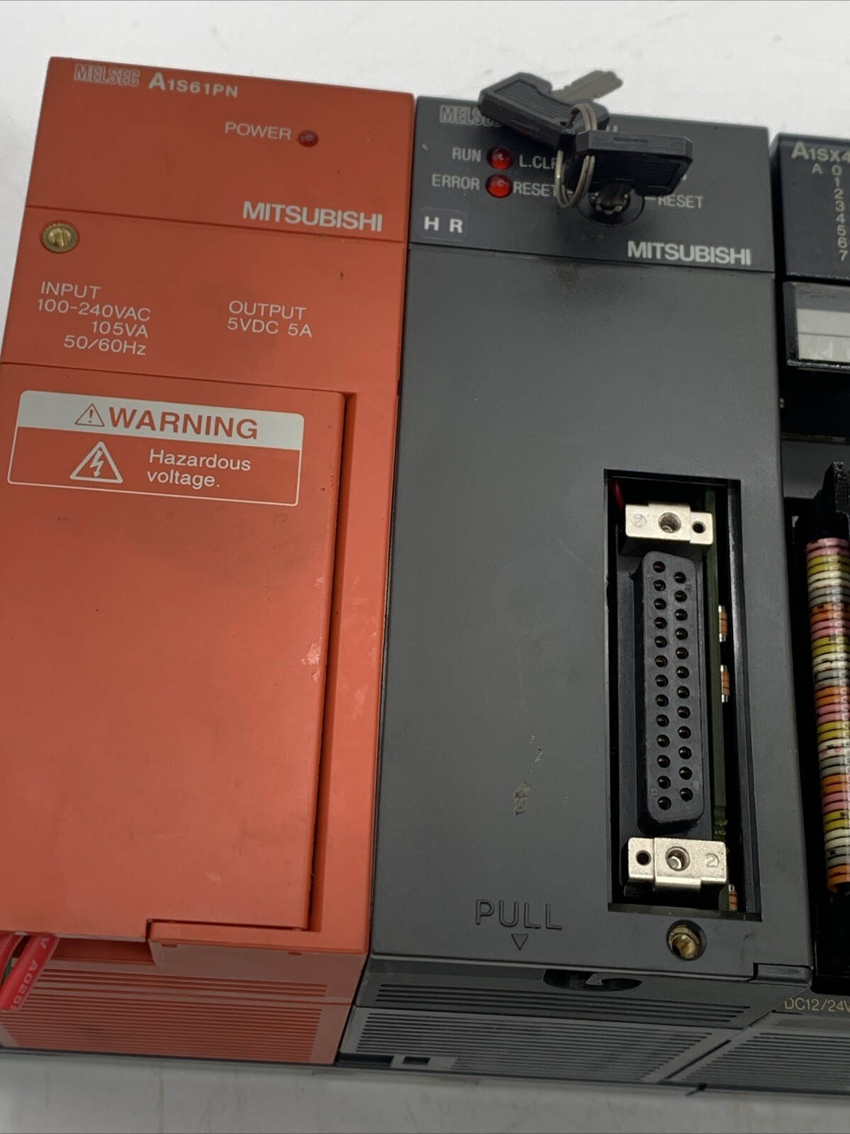 Set Of 9 Melsec & Mitsubishi PLC , A1S61PN, A1SHCPU, A1SX41, A1SY50, A1SY41