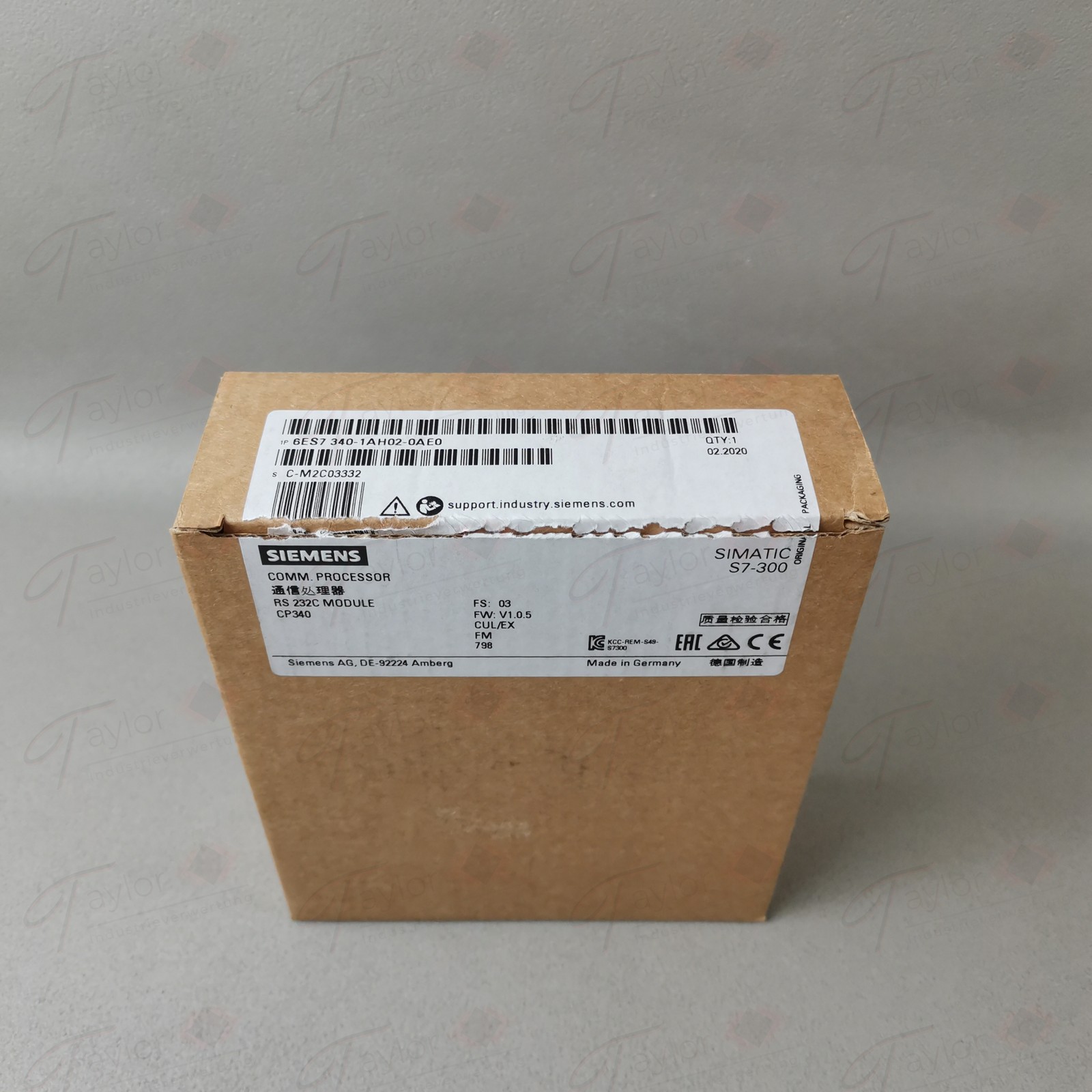 Siemens 6ES7 340-1AH02-0AE0 / 6ES7340-1AH02-0AE0 NEW in Original Packaging Seal Open