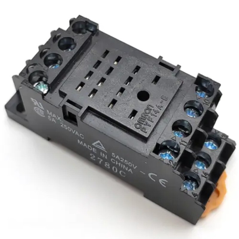 1PCS OMRON PYF14A-E Relay Base Socket PYF14AE Use For MY4NJ, H3Y-4 New