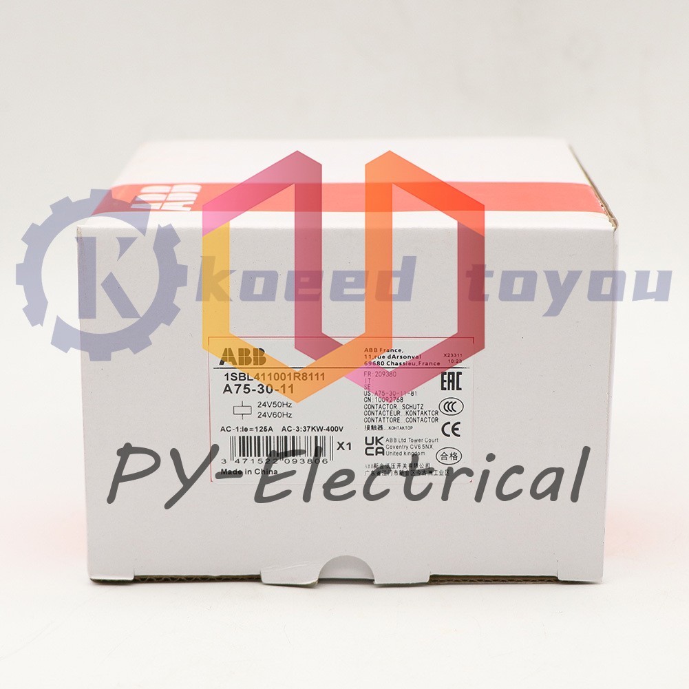New 1PC ABB AC Contactor A75-30-11 24V 1SBL411001R8111