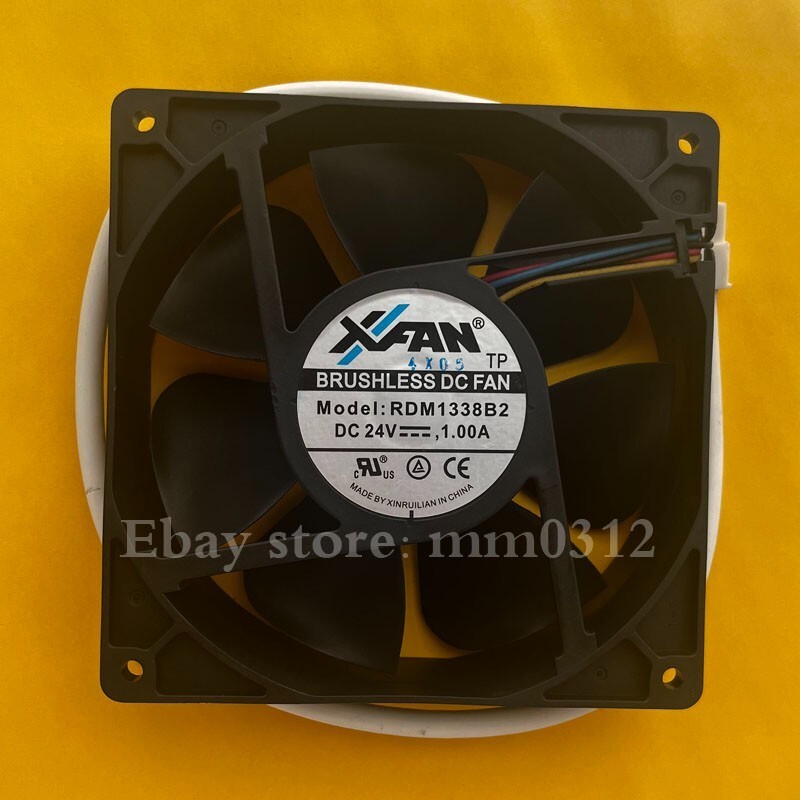 RDM1338B2 127x38mm DC24V 0.45A 4-Wire PWM Temp Ctrl Inverter Fan 1pc New