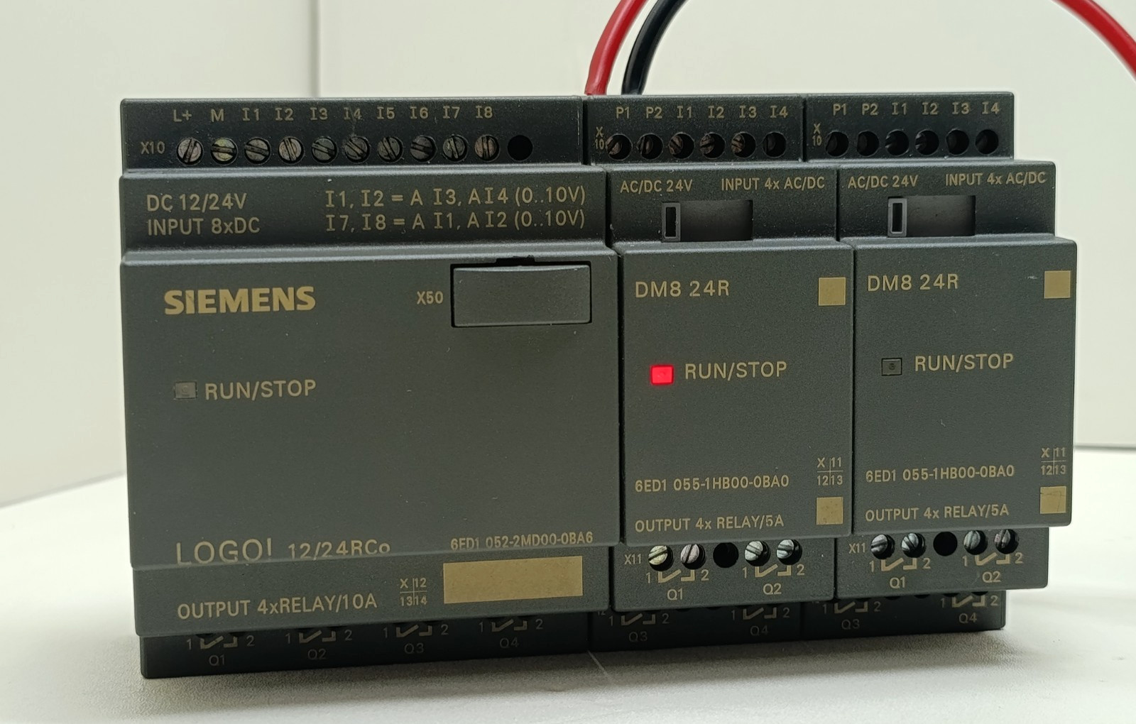 Siemens PLC Controller 6ED1 052-2MD00-0BA6 with 2x DM8 24R 055-1HB00-0BA0