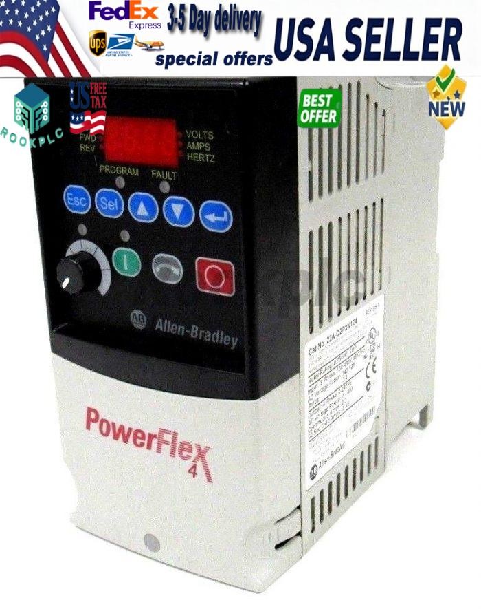 22AD2P3N104 Allen-Bradley 22A-D2P3N104 /A 4 0.75 kW 1 HP AC Drive PLC ！ AB