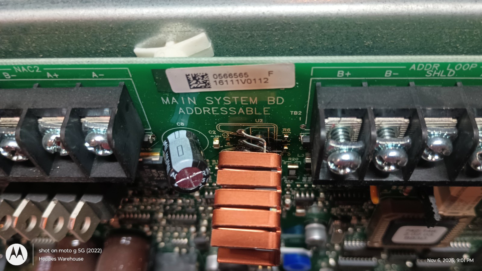Vigilant Main System Board Addressable 0566565 F for Fire Control Unit For Parts