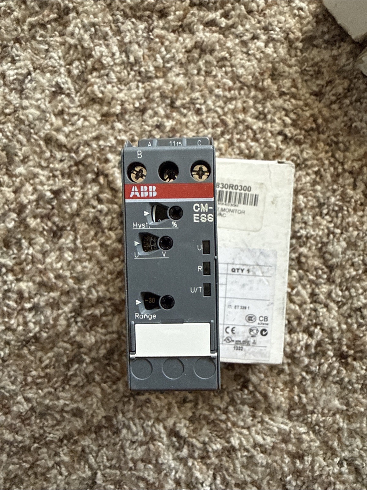 1PCS NEW ABB Single-phase voltage monitor CM-ESS.1S 1c/o, 3-600V, 24-240VAC/DC