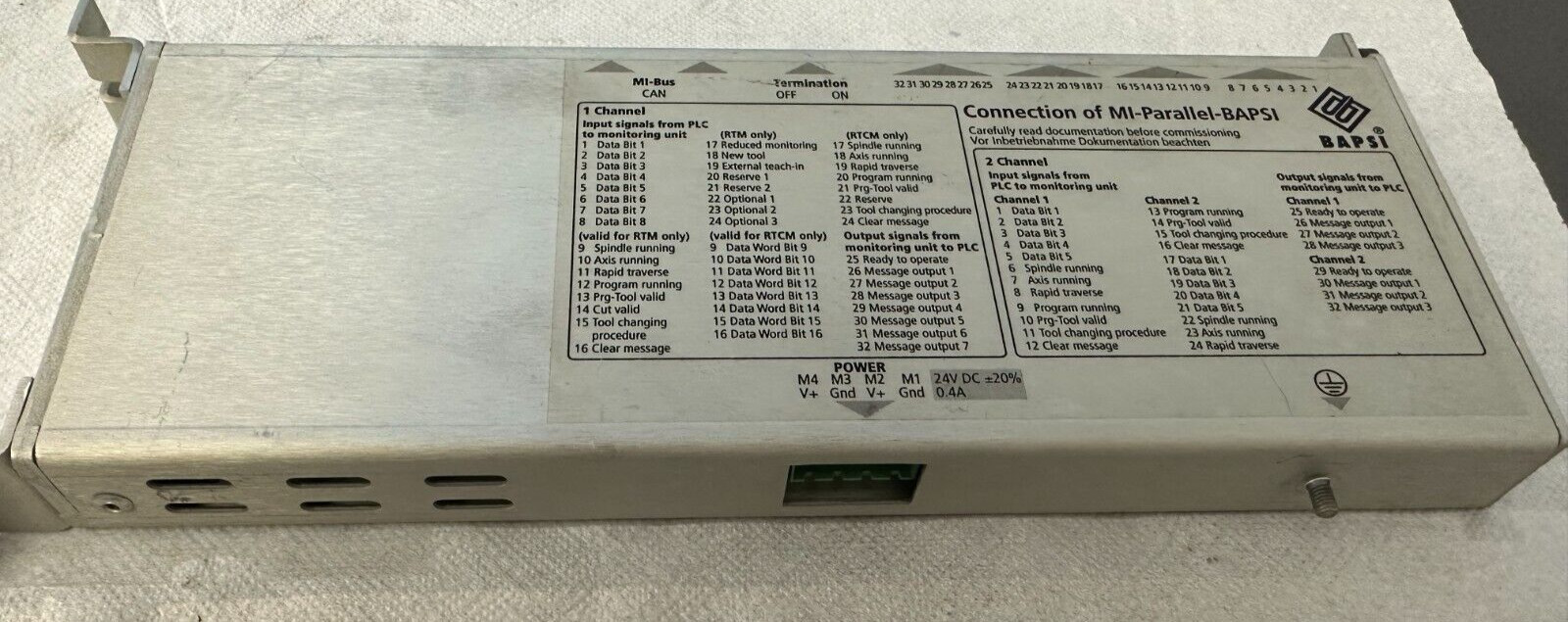 Prometec Connection of MI-Parallel-BAPSI PROMOS 2 B-MI-RTM-BAPSI 24V DC